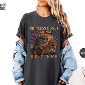 Comfort Colors Princess Donut & Mongo Shirt, Dungeon Crawler Carl Inspired Shirt, Fantasy Book, Sci-Fi Bookish Lover Tee, Reader Achievement