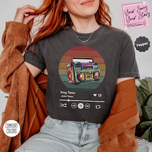 Comfort Colors Custom Song Name-Artist Name T-Shirt, Custom Favorite Song Tee, Custom Favorite Artist Shirt, 90s Shirt, Music Tour Shirt