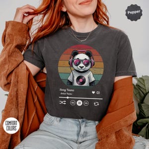 Comfort Colors Custom Song Name-Artist Name T-Shirt, Custom Favorite Song Tee, Custom Favorite Artist Shirt, 90s Shirt, Panda Lovers Shirt