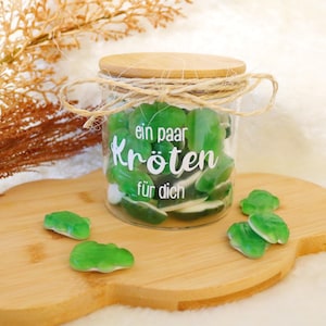 Ein paar Kröten für dich – Geldgeschenk – Witzige Geschenkidee für jeden Anlass – Kreative Vorratsgläser Spruch – 500ml Vorratsdose