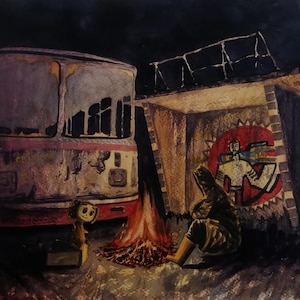 S.T.A.L.K.E.R. 2 campfire Stalker wall art, Stalker art, Poster, Stalker Print, Digital Download, INSTANT DOWNLOAD