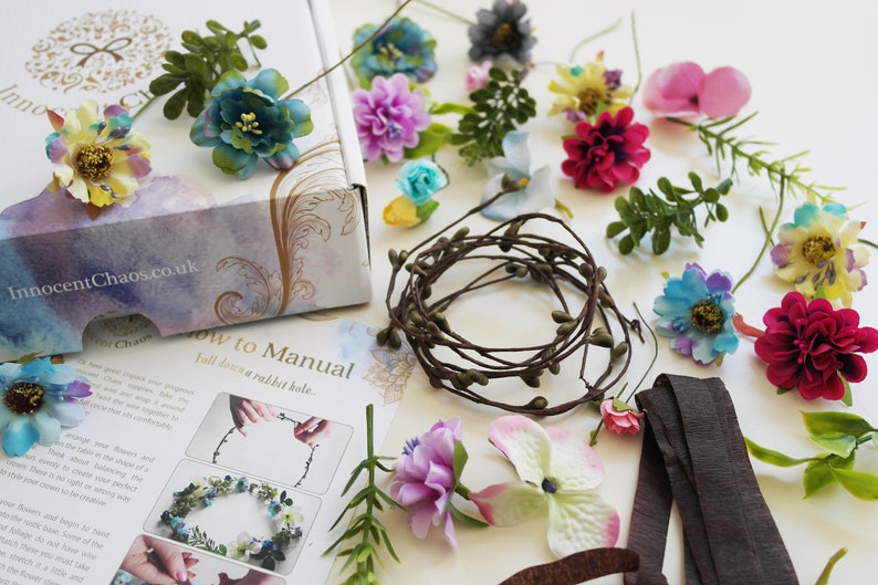 Make Your Own Crown Making Kit Flower Crown Kit Craft Kit Etsy