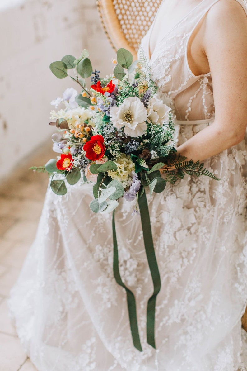freeform wild flowers Colourful Wedding Bouquet Vibrant Bridal Bouquet Large Bouquet wildflower bouquet