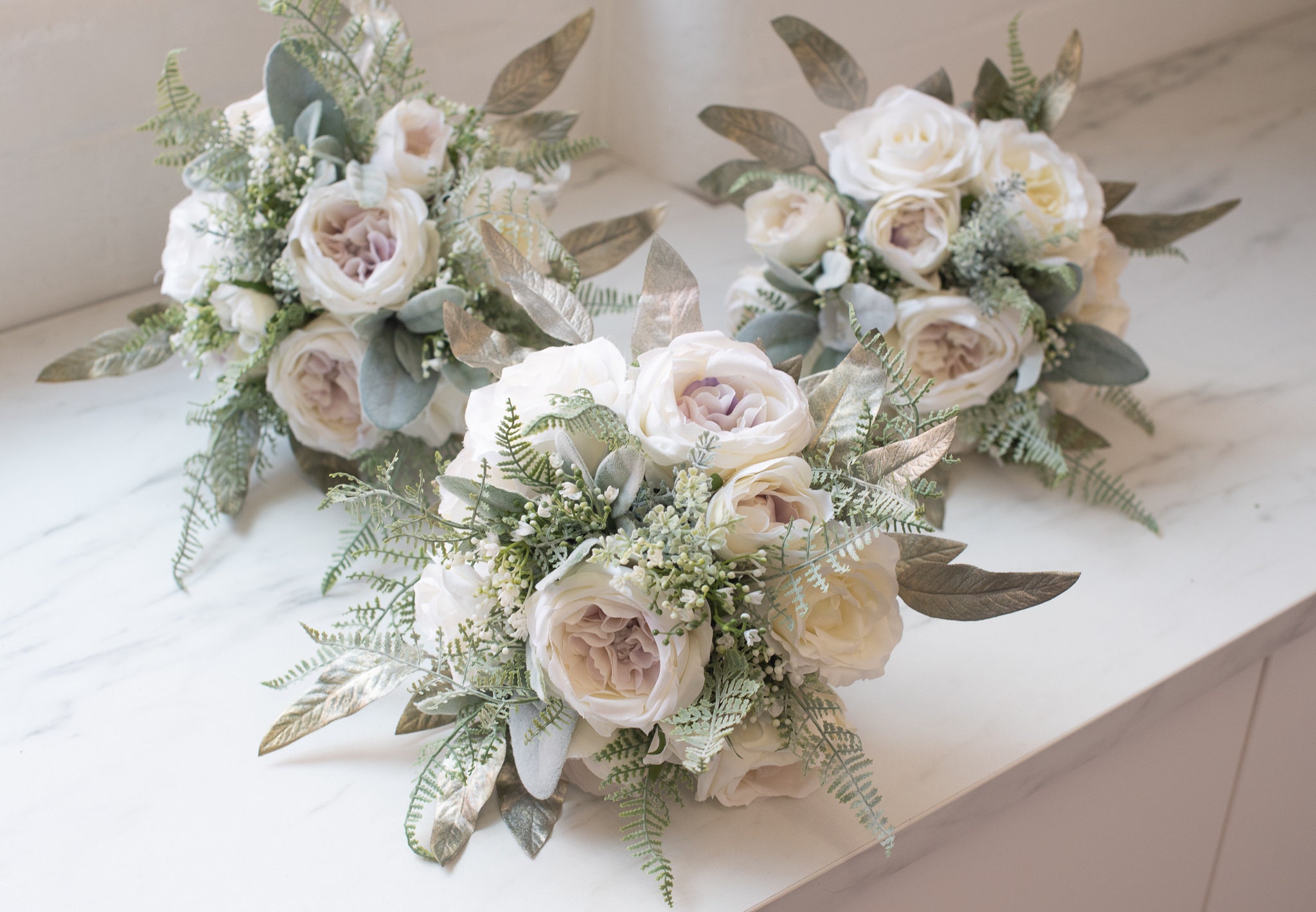 Wedding Faux Flower Package Flower Set Ivory Wedding Flower Etsy UK