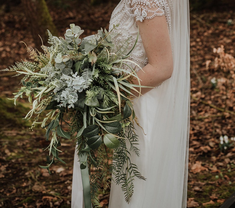 Boho bouquet, Eucalyptus bouquet, Rustic bouquet, Fern bouquet, Alternative bouquet, Bridal greenery, Woodland greenery, Wild bouquet image 1