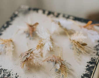 Dry look flower clip Set, wedding hair pins