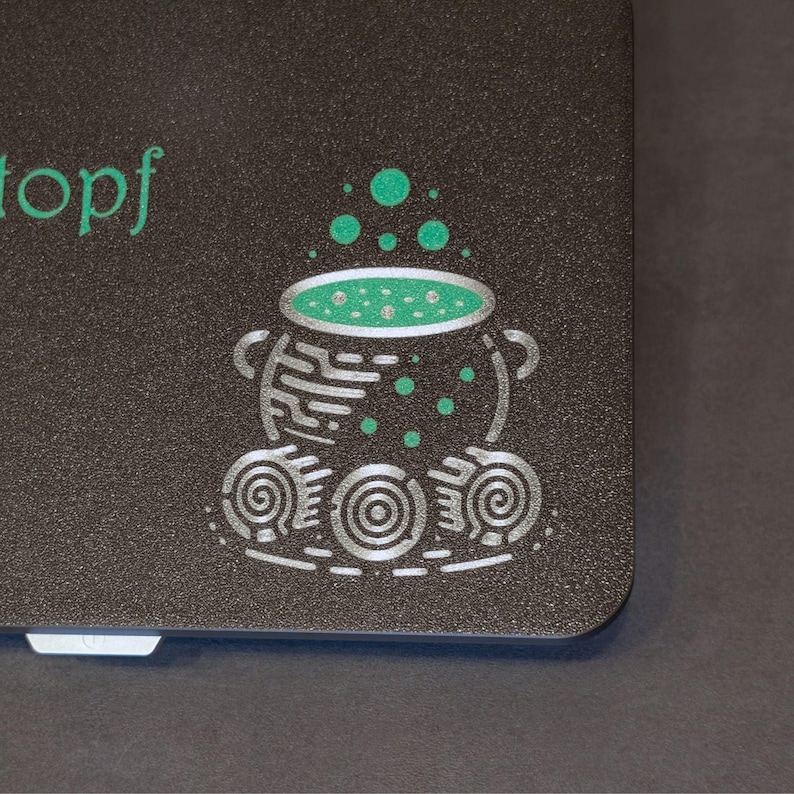 Personalized screen protector compatible with Thermomix TM7 – cover with cauldron motif & custom text – magical kitchen accessory image 7