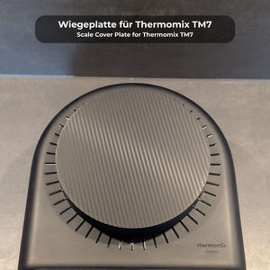 Płyta ważąca 2 w 1 odpowiednia do urządzenia Thermomix TM7 - wygląd karbonowy - akcesorium do ważenia na misce miksującej lub podstawie - stabilna powierzchnia nośna