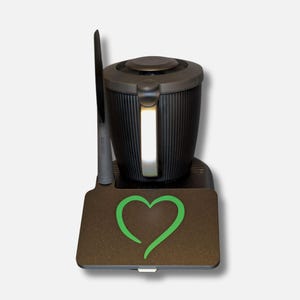 Displayschutz für Thermomix TM7 – Herz Design – 3D-gedruckte Displayabdeckung mit Herz in verschiedenen Farben & optionalem Spatelhalter