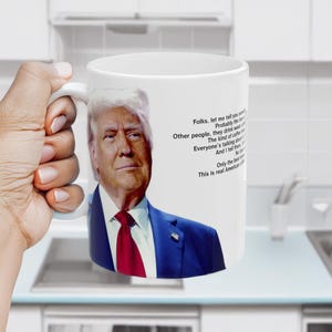 Tazza da caffè Trump: divertente regalo politico per repubblicani e fan del MAGA