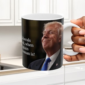 Tariffs & Liberalism Mug – Conservative Political Coffee Cup for Trump Supporters, Patriotic Debate Gift, Anti-Liberal Statement Drinkware