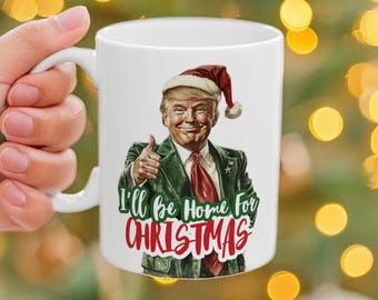 Funny Trump Christmas Mug: MAGA Santa Coffee Cup