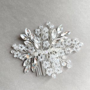 Handmade Crystal Bridal Hair Comb | Sparkly Rhinestone Wedding Hairpiece | Elegant Hair Accessory for Bride