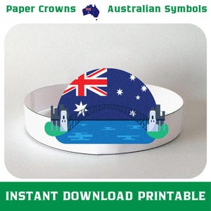 coronas patrióticas de papel SVG, PDF, símbolos australianos, Día de Australia