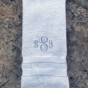 Monogrammed Hand Towel – Personalized Embroidered Bath or Guest Towel