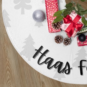 Personalized Christmas Tree Skirt, Modern Tree Skirt, Cute Christmas Tree Skirt, Custom Tree Skirt, Christmas Decor, Classic Tree Skirt