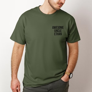 Personalized Uncle Shirt, Christmas Gift for Uncle, Awesome Uncle T Shirt, Birthday Gift for Uncle, Custom Uncle Tee, Cool Uncle T-Shirt
