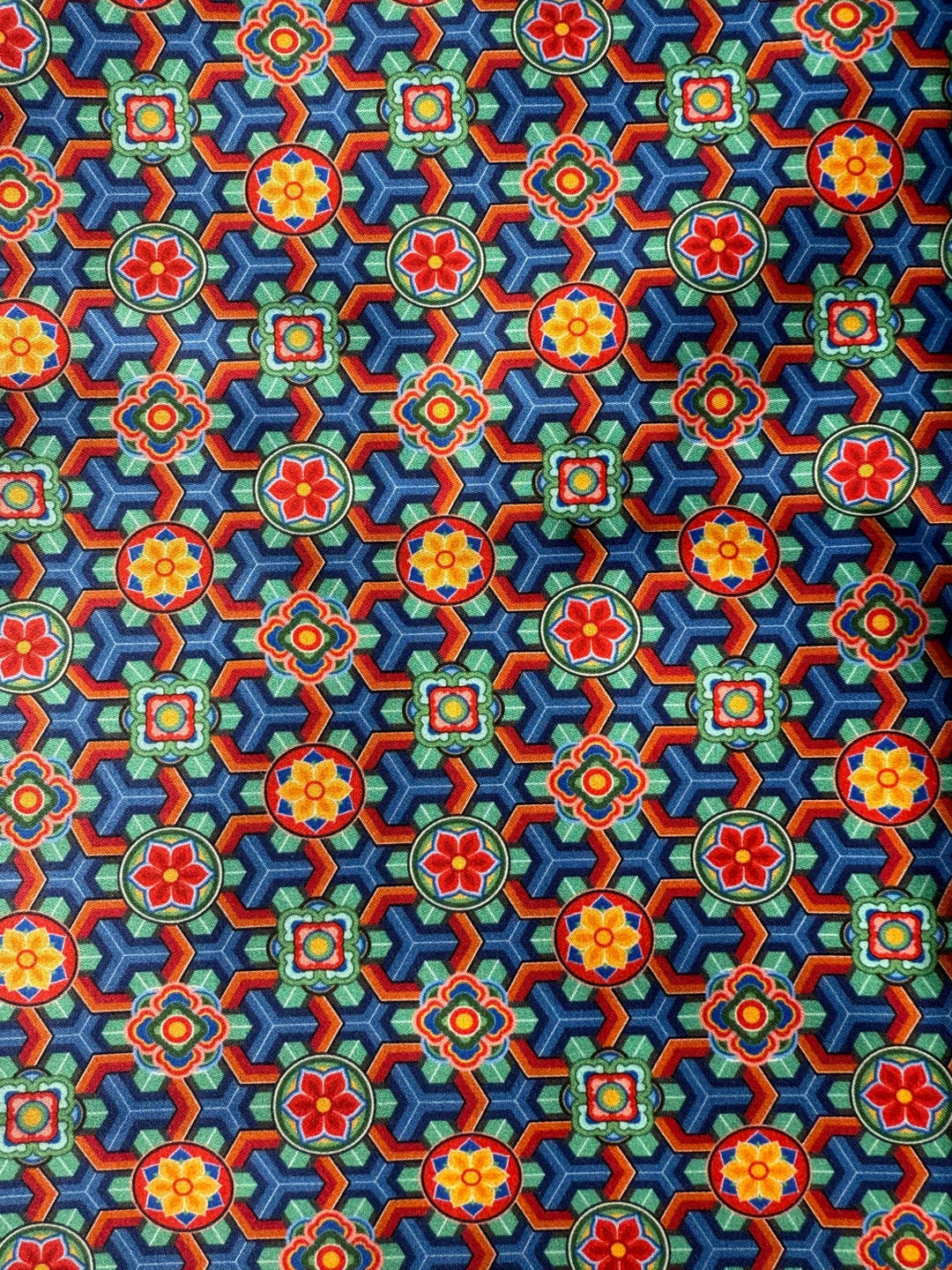 Cotton, Dancheong Pattern, Made in Korea - Etsy
