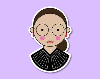 Ruth Bader Ginsburg Sticker | RBG Sticker | Kawaii Sticker | Cute Sticker | Laptop Decal | Waterproof Sticker | Mac Sticker