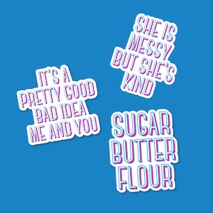 Serveerster de Musical Sticker Pack Ze is rommelig maar ze is vriendelijk Broadway Sticker / Broadway Gifts / Best Friend Gift / Waterdichte Stickers