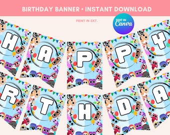 Dandys World Roblox Birthday Banner: DIY Party Decorations (PDF)