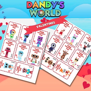 Imprime tus propias tarjetas de San Valentín de Dandy's World: ¡descarga digital con 27 diseños divertidos!