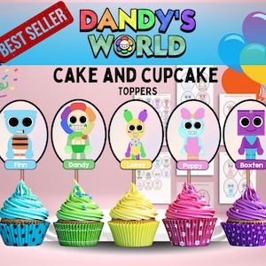 Dandys World Roblox Cupcake Toppers – Digital Download, Printable Dandy&#39;s World Party Decor