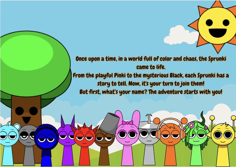 Sprunki Adventures: A World of Quirks and Colors - Etsy