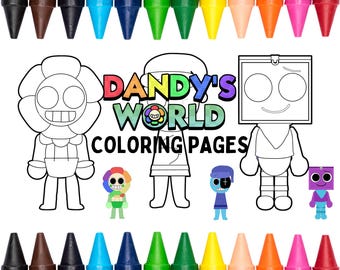 Dandys World Roblox Coloring Pages: Fun Creepy Art (Digital Download)
