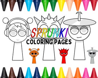 Sprunki Colorful Day Out (Coloring Printable File)