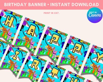 Editable Birthday Pennant Banner: DIY Party Decorations (PDF)