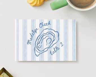 Coastal Wedding Name Placecard — Digital Dowload
