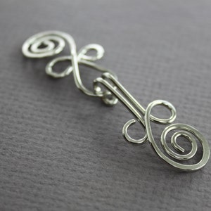 Handmade Celtic knot German silver cardigan clasp or sweater clasp for knit and fabric - Sew-on clasp - Sew-on sweater button - CL001