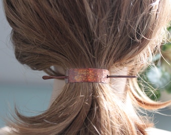 Hammered Copper Hair Cuff: Minimalist Ponytail Holder