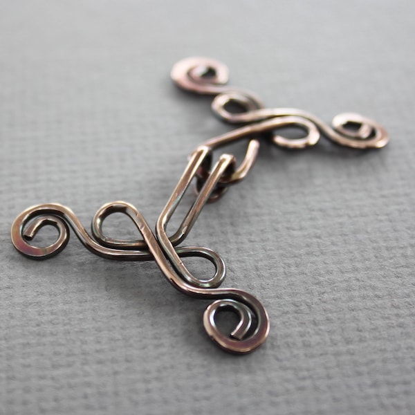 Handmade Copper Celtic Knot Cardigan Clasp