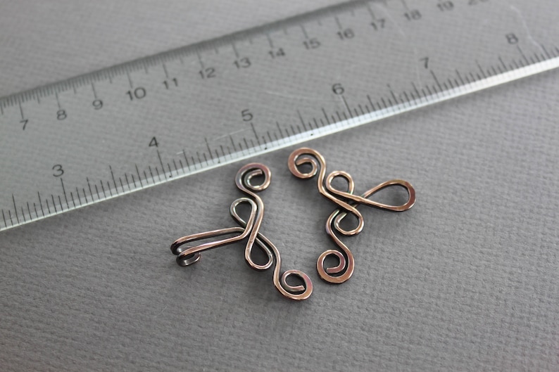 Celtic clasp CL006 Metal clasp Copper clasp Handmade ornate Celtic knot copper cardigan clasp or sweater clasp for knit and fabric
