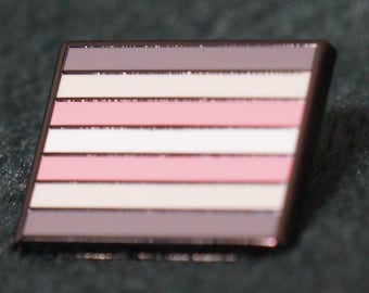 Demigirl Pride flag hard enamel pin badge