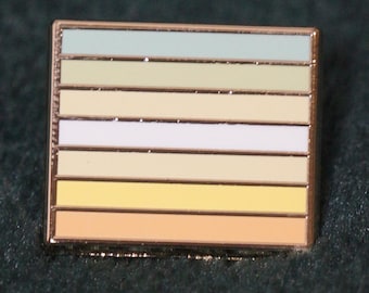 Genderflor Pride flag hard enamel pin badge