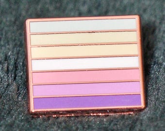 Genderfae Pride flag hard enamel pin badge