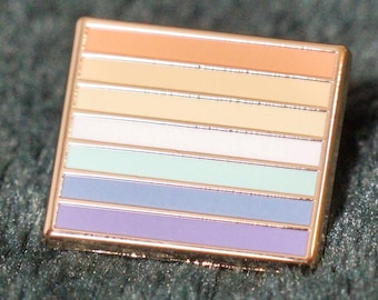 Genderfaun Pride flag hard enamel pin badge