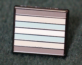 Demiboy Pride flag hard enamel pin badge