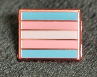 Transgender Pride flag hard enamel pin badge