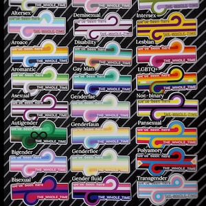 Adesivo in vinile Game Changer: Bandiere dell'orgoglio LGBTQ+ - "Siamo stati qui per tutto il tempo"