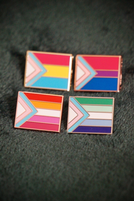 Trans-inclusive Lesbian / Gay / Bi / Pan Pride Flag enamel pin badge