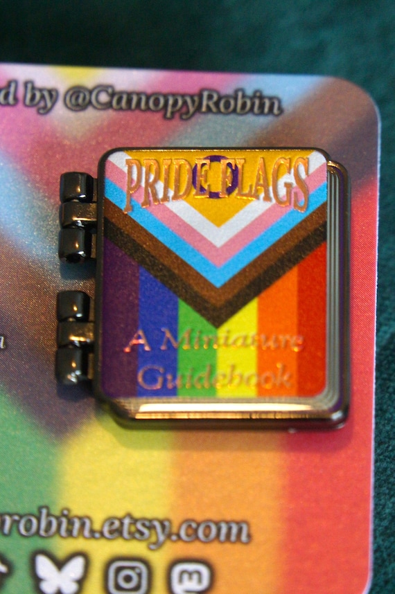 LGBTQ+ Pride flag identification guide pin - Misprint (see item description)