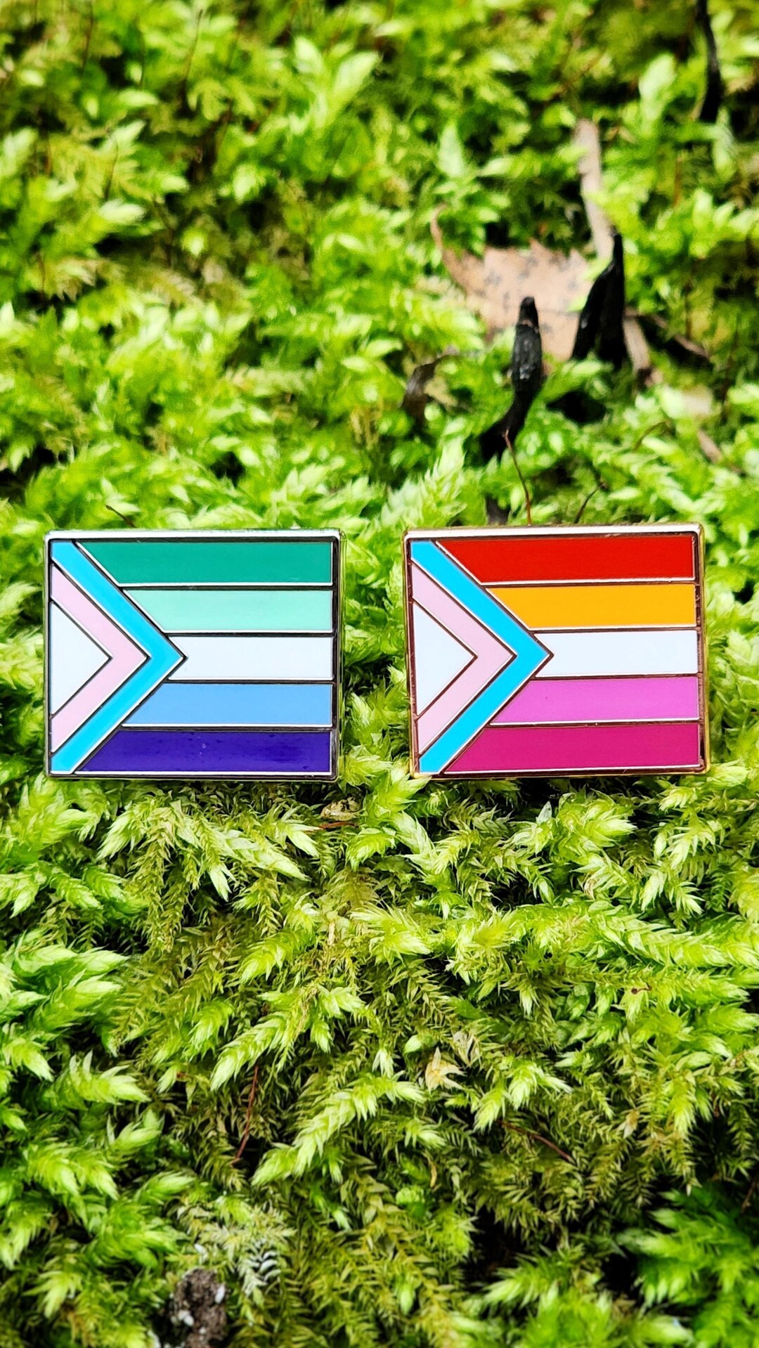 Trans Lesbian / Gay Man Pride Flag Enamel Pin Badge - Etsy