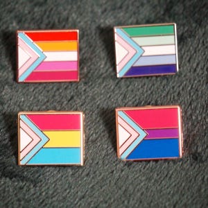 Trans-inclusive Lesbian / Gay / Bi / Pan Pride Flag enamel pin badge image 11