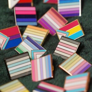 Trans-inclusive Lesbian / Gay / Bi / Pan Pride Flag enamel pin badge image 14