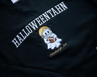 HalloweenTahn Yinzer Halloween Pittsburgh Crew Neck