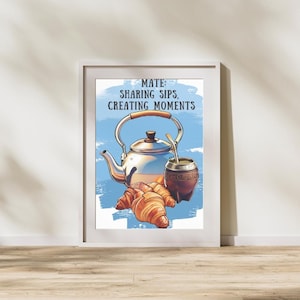 Argentyna Yerba Mate z napisem Sztuka ścienna | Argentyna Wydrukowana Sztuka ścienna | Pobieranie cyfrowe, Wydruk cyfrowy | Plakat | Dekoracja ścienna